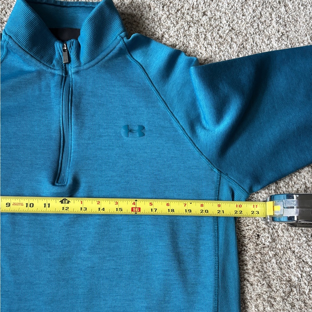 Under Armour Cold Gear BLUE Mens 1/4 Zip Sweatshirt Pullover Size Large - Picture 5 of 6